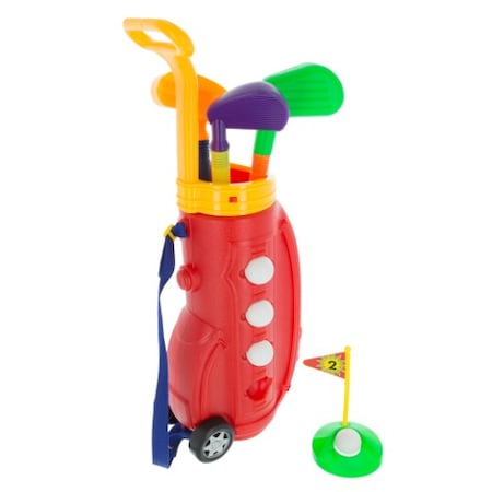 Toy Time Golf Play Set with Plastic Bag, 2 Clubs, 1 Putter, 4 Balls, Indoor or Outdoor Use for Boys and Girls 217085RPR